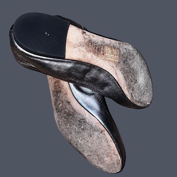 Tory Burch Gray Liana Embellished Ballerina Flat Size 7.5 - Picture 4 of 6